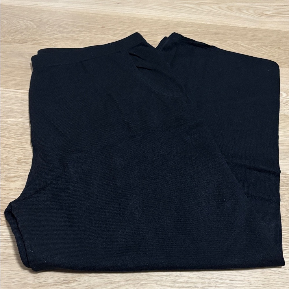 WYNNE LAYERS (1X) Sweater Knit Wide-Leg Pants Pockets Pull-On Soft Black NWT - Picture 11 of 12